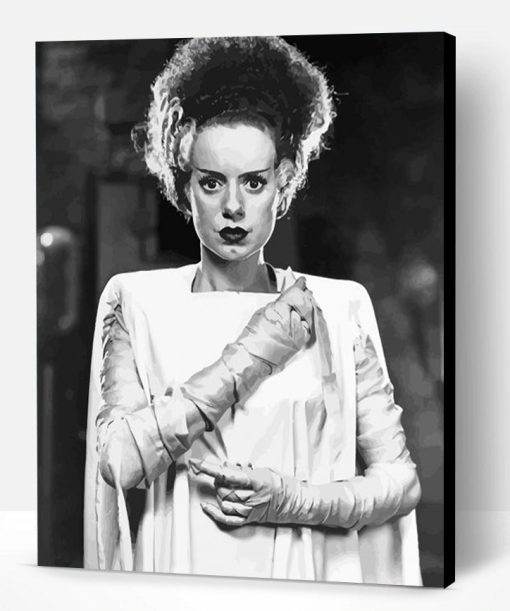 Black And White The Bride Of Frankenstein Paint By Numbers