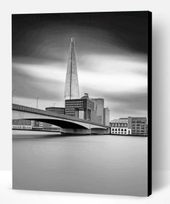 Black And White Shard Skycraper View Paint By Numbers