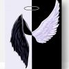 Black And White Angels Wings Paint By Numbers
