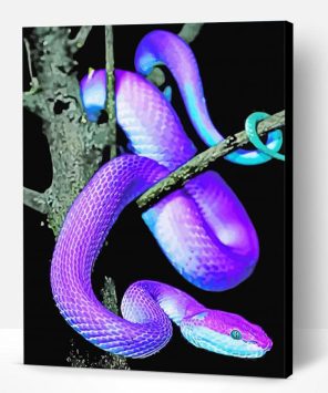 Bluish Purple Snake Paint By Number