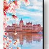 Budapest Parliament Building With Blossoms Paint By Numbers