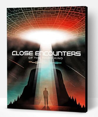 Close Encounters Of The Third Kind Poster Illustration Paint By Numbers