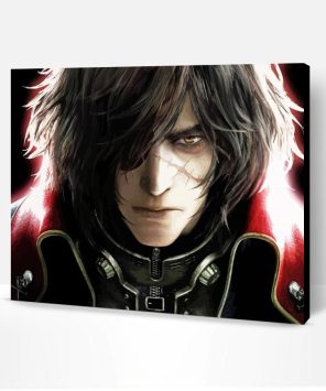 Close Up Captain Harlock Art Paint By Numbers
