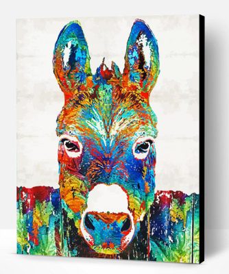 Colorful Donkey Paint By Numbers