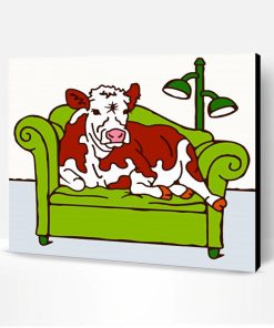 Cow In A Sofa Paint By Numbers