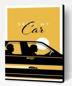 Drive My Car Poster Illustration Paint By Numbers