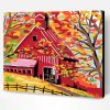 Fall With Barn Art Paint By Numbers