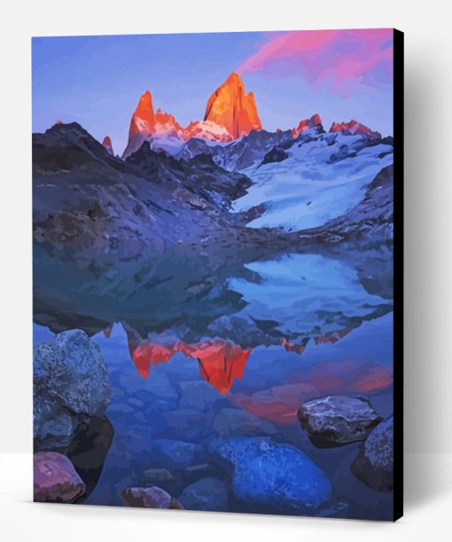 Fitz Roy Reflection Paint By Numbers