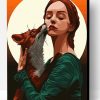 Lady With Fox Art Paint By Number