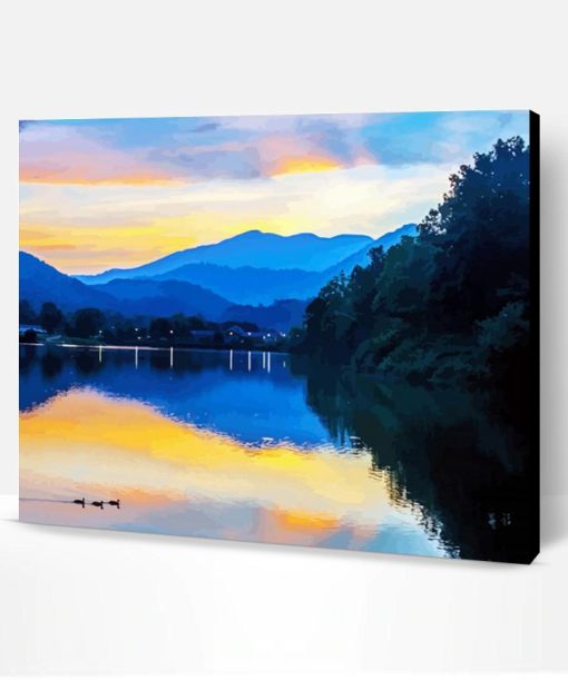 Lake Junaluska Landscape Paint By Number