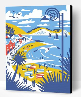 Lyme Regis Illustration Paint By Number