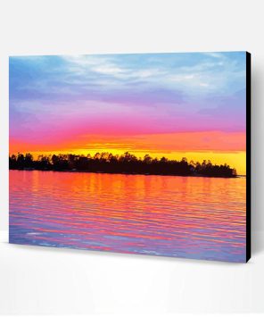 Minnesota Lake Sunset View Paint By Number