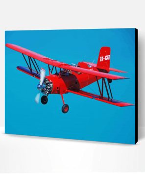 Red Airplane Paint By Numbers