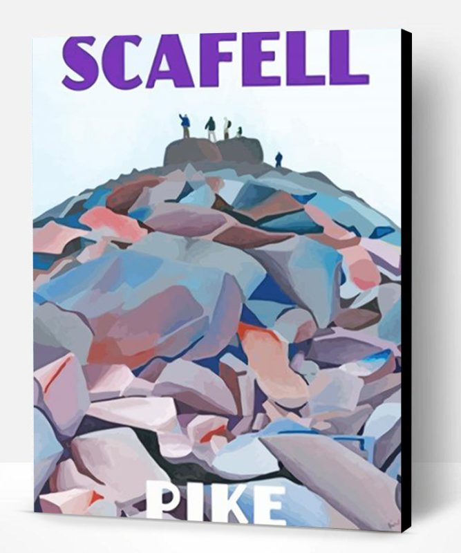 Scafell Pike Illustration Poster Paint By Numbers