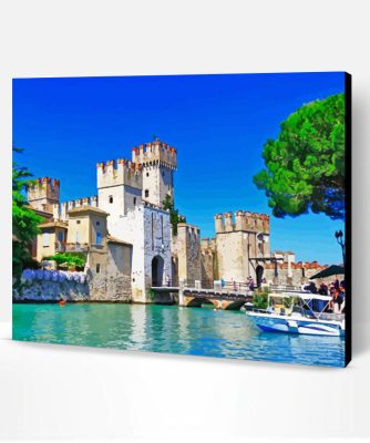 Scaligero Castle Sirmione Paint By Numbers