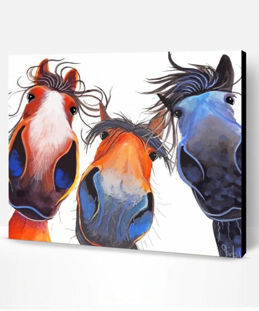 Silly Horses Art Paint By Number