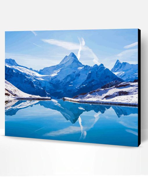 Snowy Swiss Alps Paint By Number