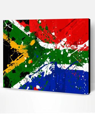 South Africa Flag Art Paint By Numbers