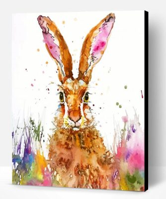 Splatter Rabbit Animal Paint By Numbers