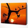 Sunset Tree With Birds Animals Paint By Number