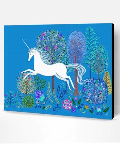 Unicorn In The Forest Abstract Paint By Number