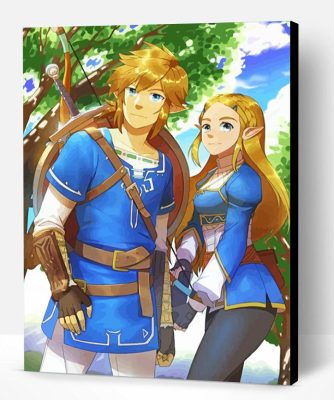 Zelda And Link Paint By Number