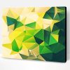 Abstract Green Geometrical Paint By Numbers