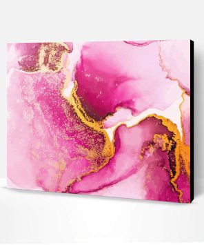 Abstract Pink And Gold Paint By Numbers