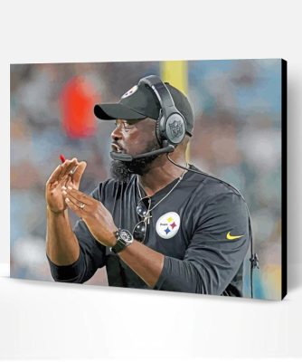 Aesthetic Football Coach Mike Tomlin Paint By Numbers