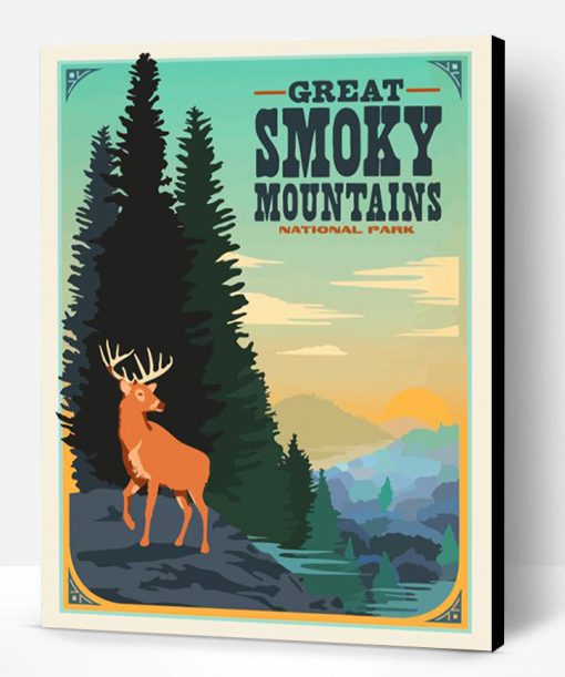 Aesthetic Great Smoky Mountains National Park Poster Paint By Numbers