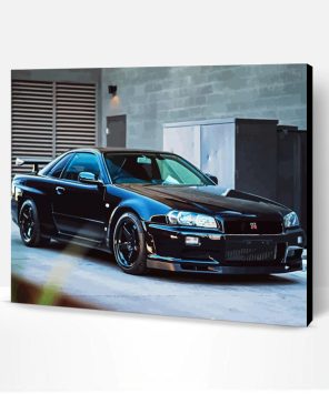 Black Nissan Skyline Paint By Number