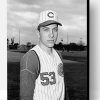 Black And White Johnny Bench Paint By Numbers