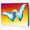 Blue Butterfly Bat Paint By Number