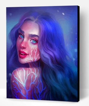 Blue Eyed Fantasy Mystical Girl Paint By Numbers