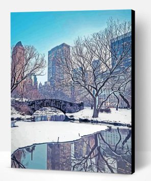 Calm Winter Central Park Paint By Numbers