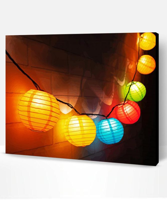 Colorful Japanese Lanterns Paint By Numbers