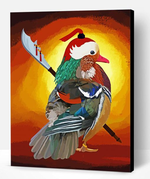 Colorful Warrior Duck Paint By Numbers