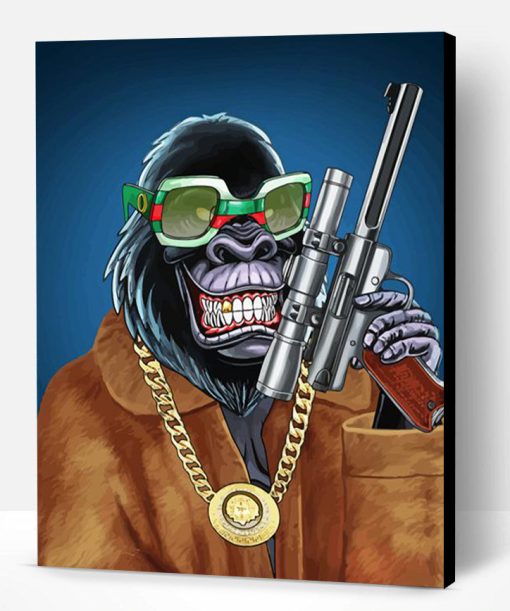 Cool Mafia Monkey Paint By Numbers