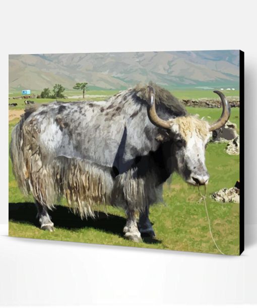 Grey Domestic Yak Paint By Number