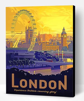 London Poster Art Deco Travel Paint By Number