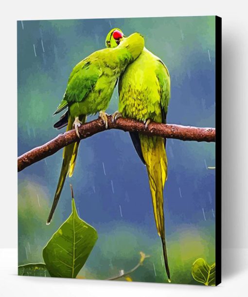 Romantic Birds In Rain Paint By Number