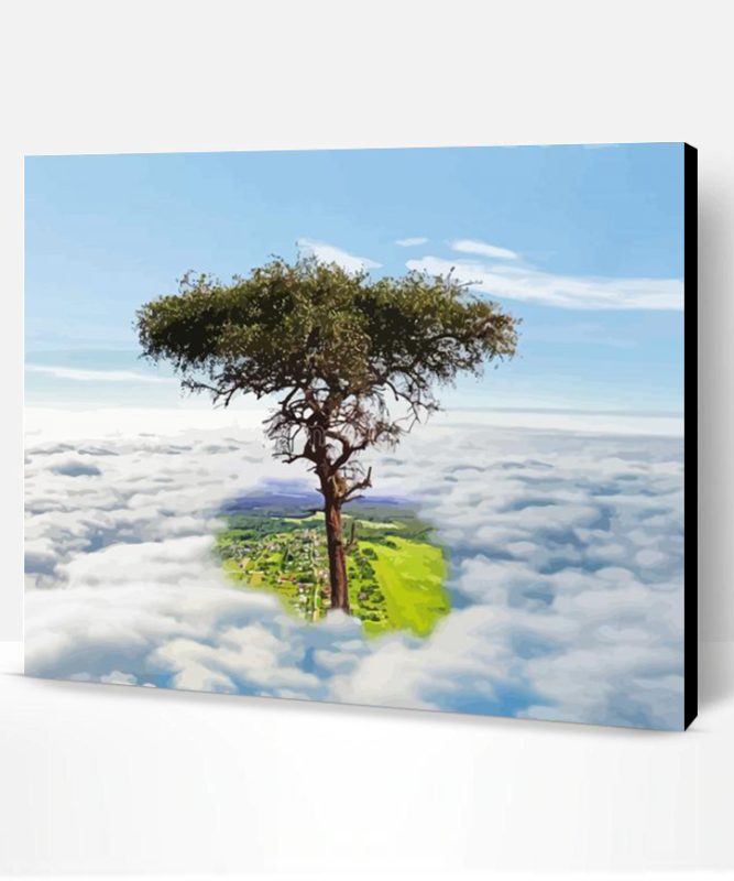Tree Over Clouds Paint By Numbers