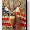 USA Deer Flag Paint By Number