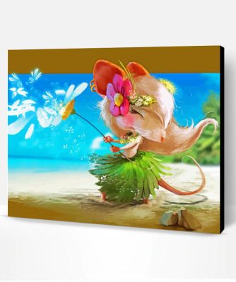 Hawaiian Dancer With Flower Paint By Numbers