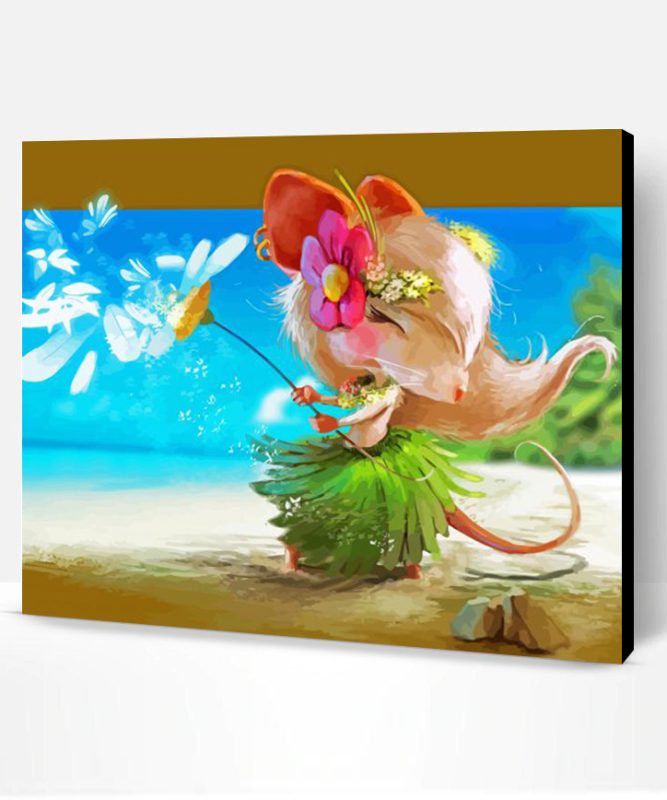 Hawaiian Dancer With Flower Paint By Numbers
