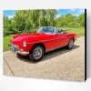 Red MGB Car Paint By Numbers